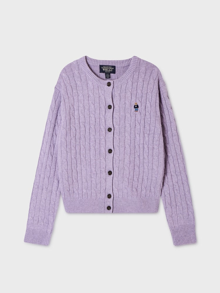 韓國 WhoAU Steve Cable Cardigan【WA090】