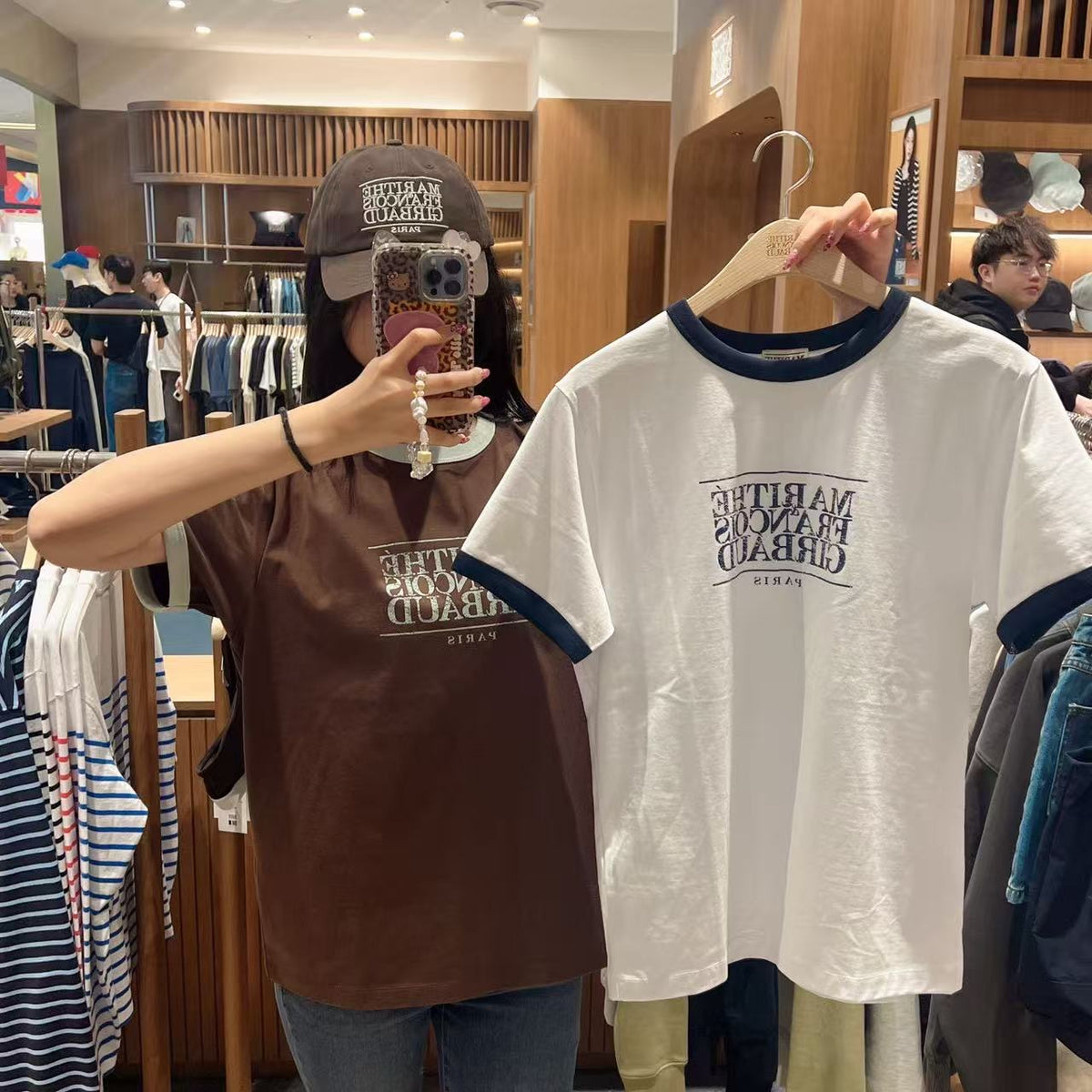 韓國 Marithe Francois Girbaud Aerocool Crack Classic Logo Ringer Tee【MD270】