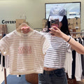 韓國 Marithe Francois Girbaud W Classic Logo Crop Tee【MD149】