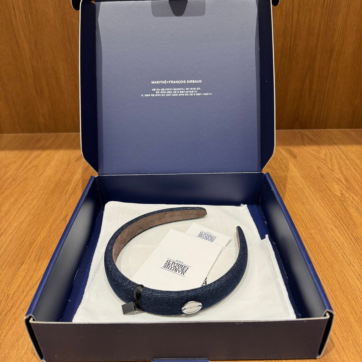 韓國 Marithe Francois Girbaud Regular Logo Slim Denim Hairband【MD197】