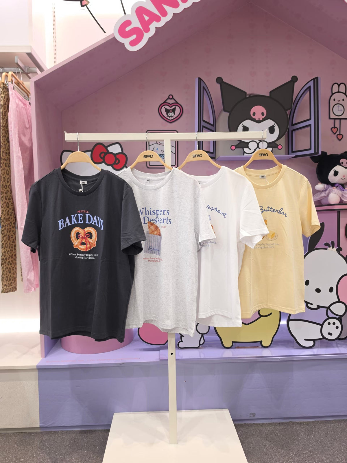 韓國 SPAO Bakery Graphic Short Sleeve T-shirt【SP462】