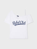 韓國 WhoAU One-Shoulder T-Shirt【WA401】