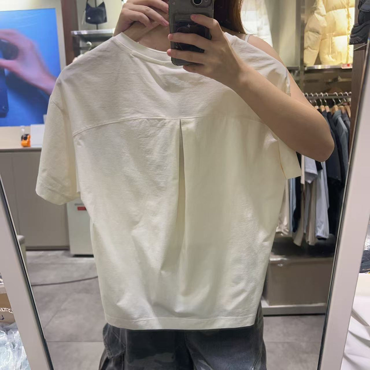 韓國 National Geographic 女款 Women's Frozen Air Semi-Crop Short Sleeve T-shirt (涼爽面料)【NG881】