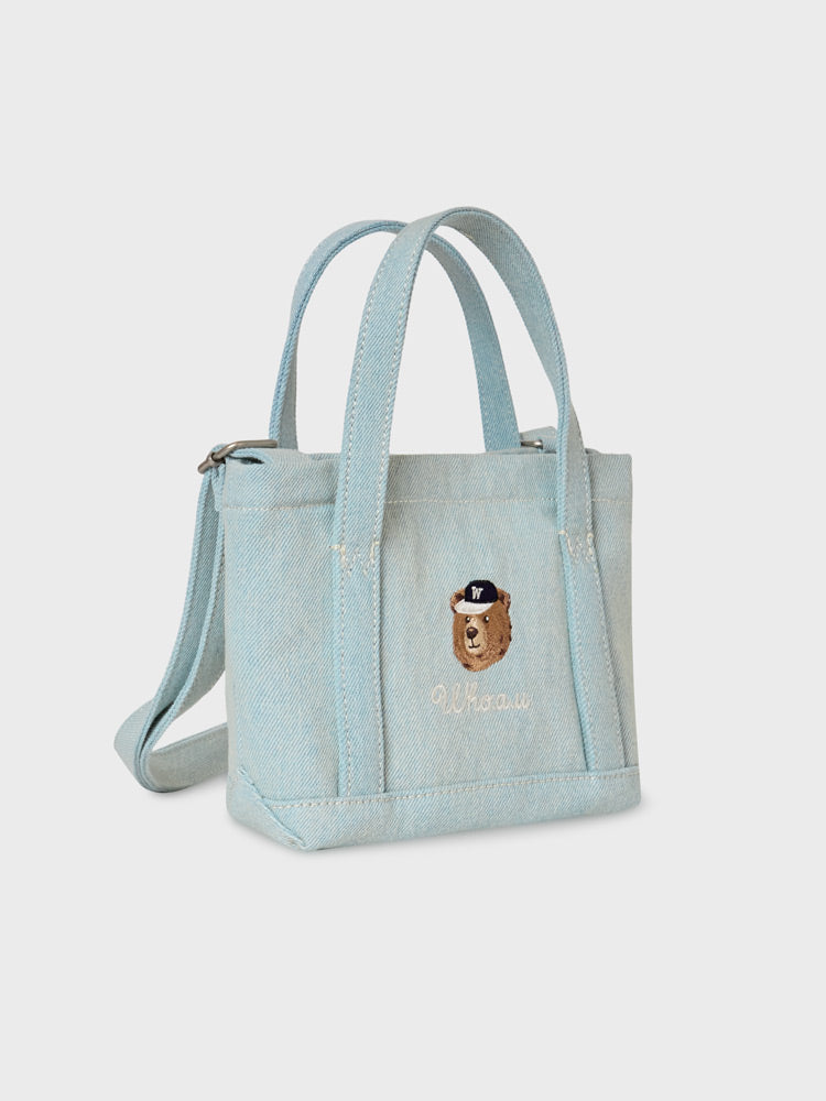 韓國 WhoAU Steve Denim Mini Tote Bag【WA301】