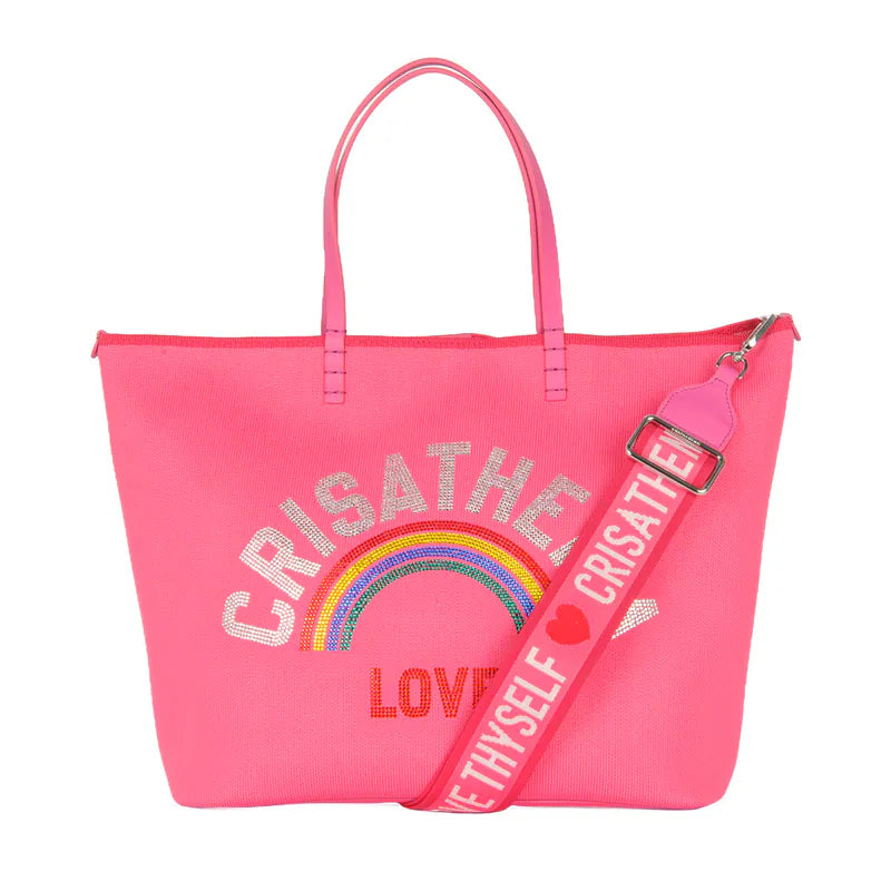 Crisathena Glam RainBow Love Large Tote Bag【SM169】