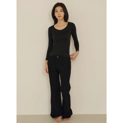 【現貨】韓國 Marun5 Heat Touch 2025最新款 女裝Slim U領 瑞士研發 - 專利發熱保暖衣/打底衫【SE308】