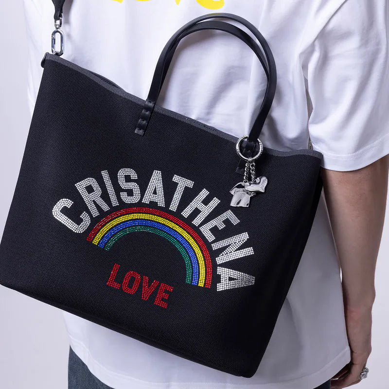 Crisathena Glam RainBow Love Large Tote Bag【SM169】