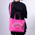 Crisathena Glam RainBow Love Large Tote Bag【SM169】