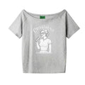 Crisathena 1950s Soda Club Sketch Off Shoulder T-Shirt【SM1836】
