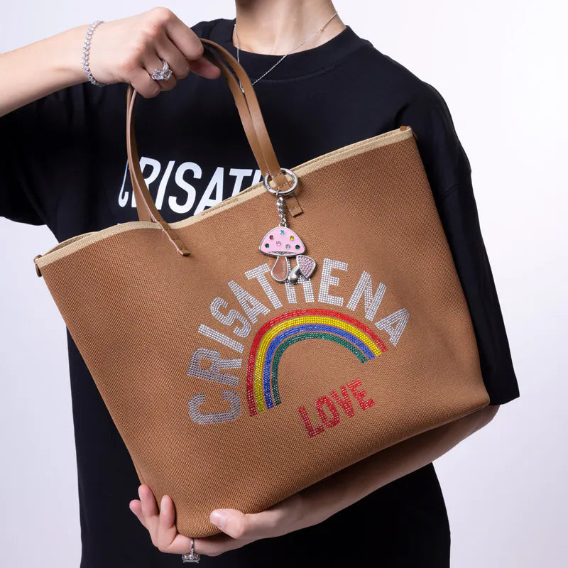 Crisathena Glam RainBow Love Large Tote Bag【SM169】