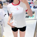 韓國 Wacky Willy Women's Regular Fit Ringer Short Sleeve T-Shirt【WW244】