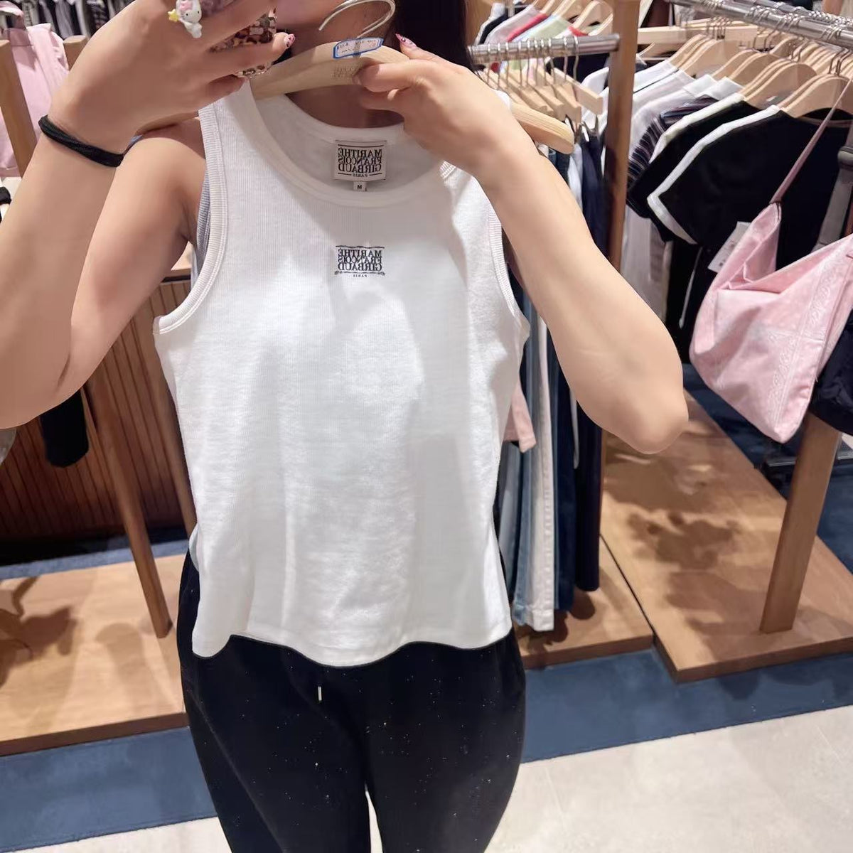 韓國 Marithe Francois Girbaud W Ribbon Classic Logo Sleeveless【MD314】
