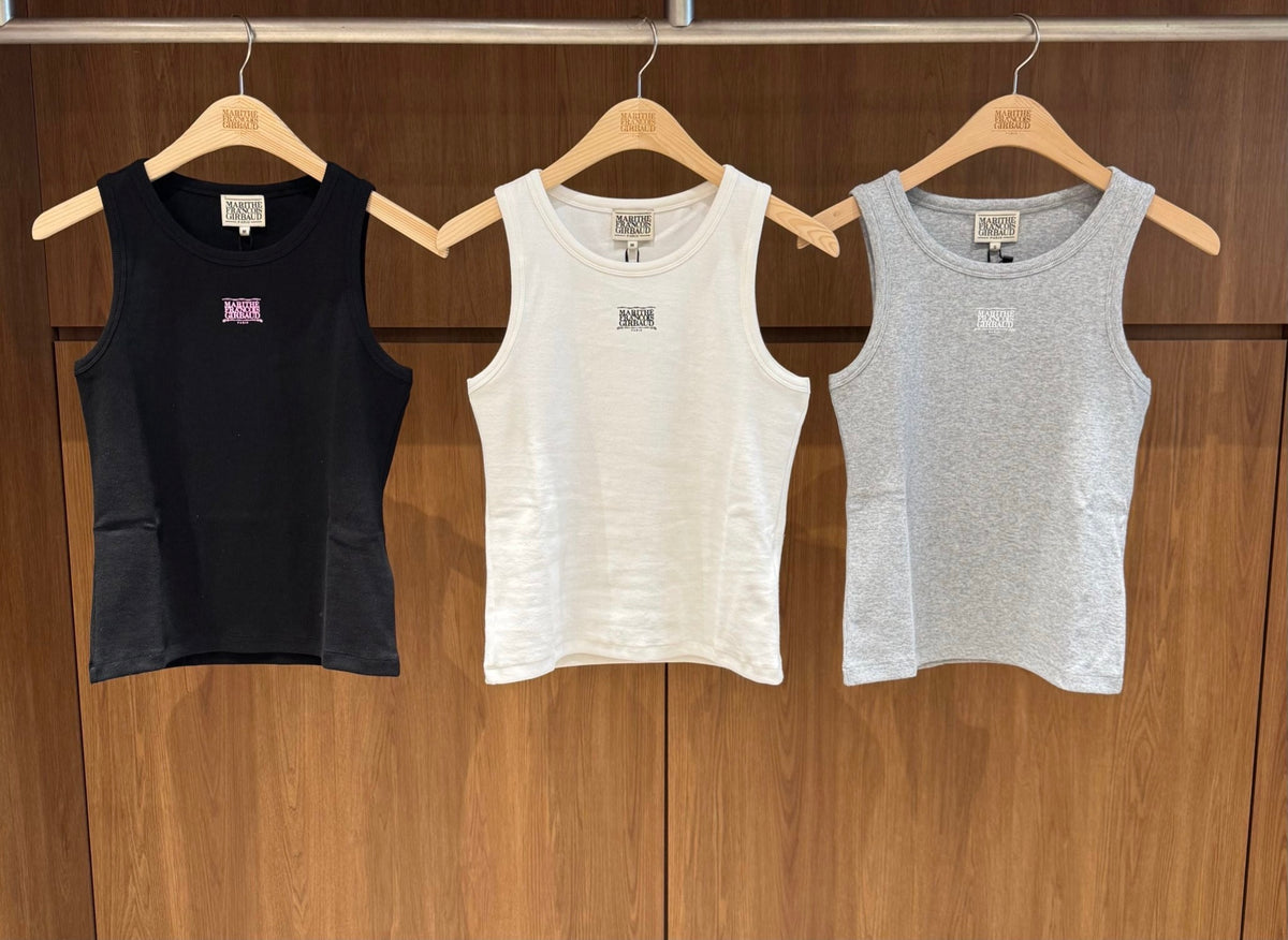 韓國 Marithe Francois Girbaud W Ribbon Classic Logo Sleeveless【MD314】