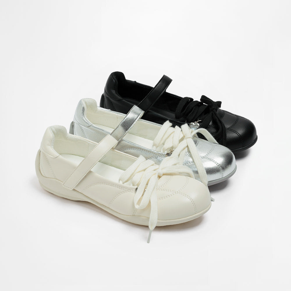 韓國 Chaakan Cocomel Quilted Mary Jane Sneakers【CN031】