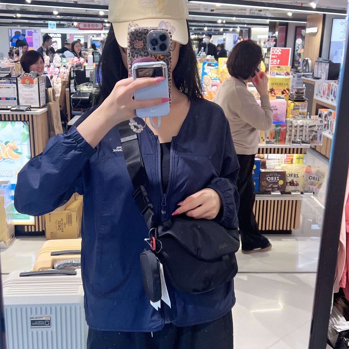 韓國 National Geographic Rib Crossbody Bag【NG899】