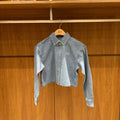 韓國 Marithe Francois Girbaud W Crop Denim Shirt【MD177】