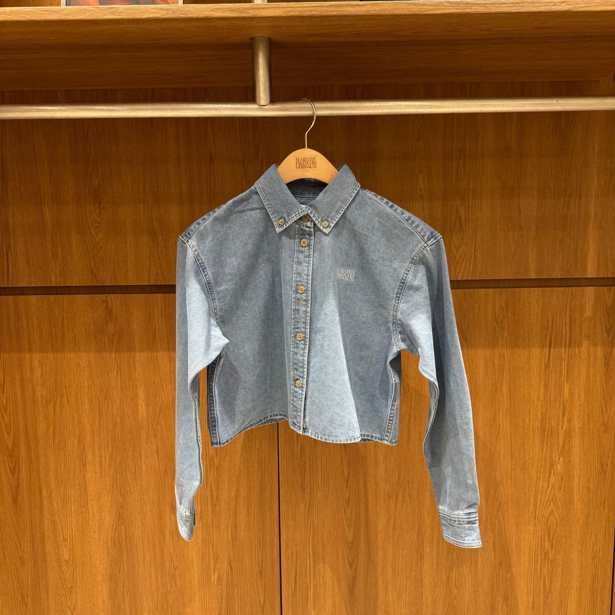 韓國 Marithe Francois Girbaud W Crop Denim Shirt【MD177】