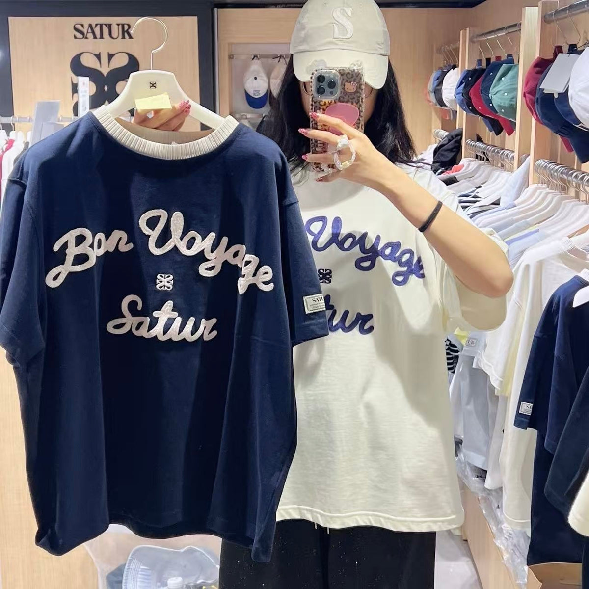 韓國 Satur Setter Logo Embroidered Voyage Short Sleeve T-shirt (男女同款)【SR340】