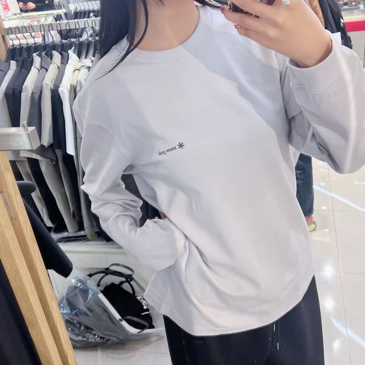 韓國 Snowpeak Sorona Lettering Long Sleeve T-shirt【SN146】