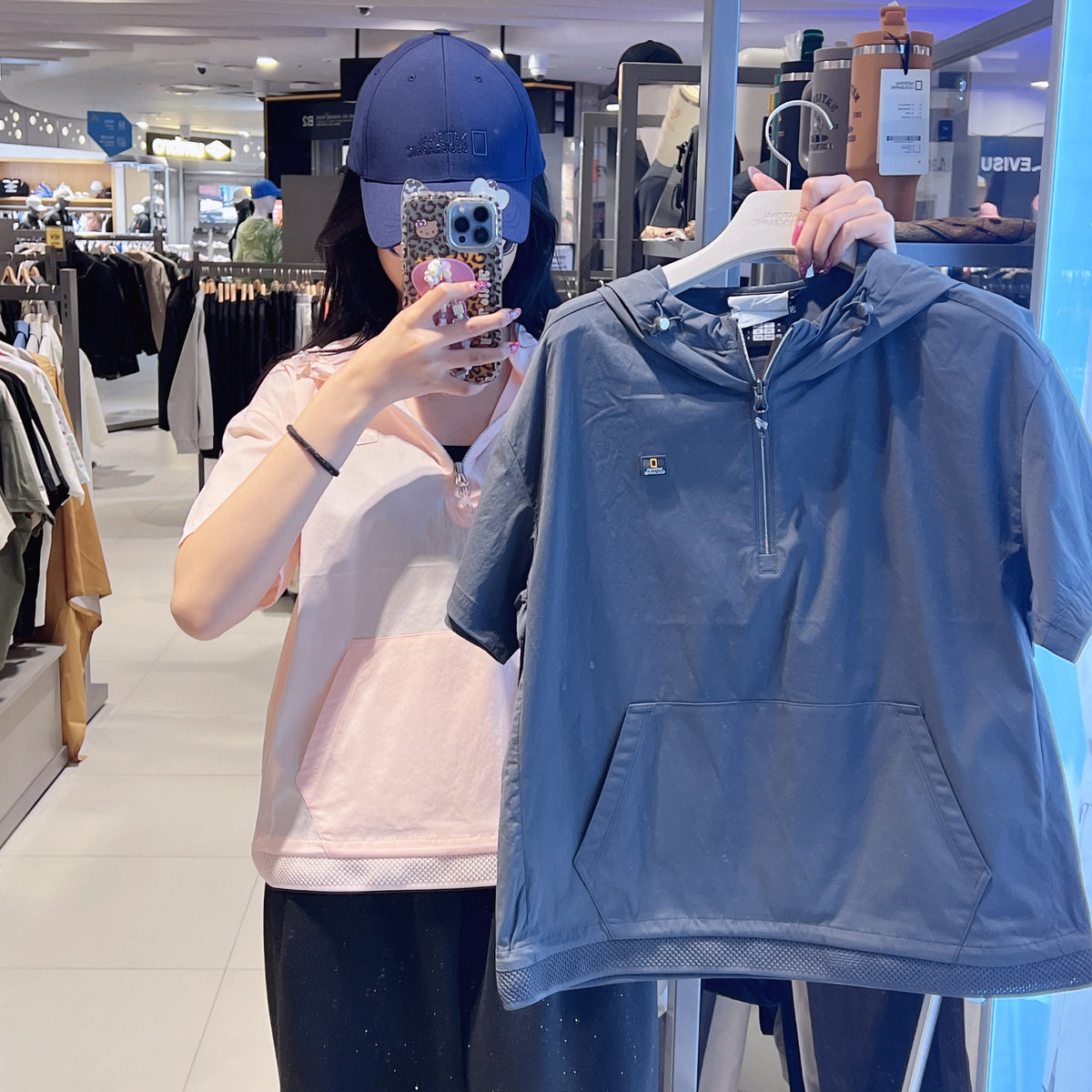 韓國 National Geographic Women's Pinet Cooling Semi-Overfit Short Sleeve Hooded Anorak【NG993】