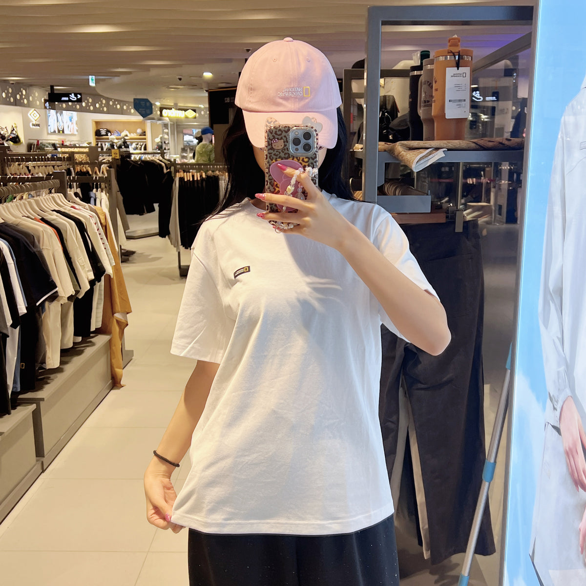 韓國 National Geographic Mantella Bag Big Logo Basic Fit Short Sleeve T-shirt【NG968】