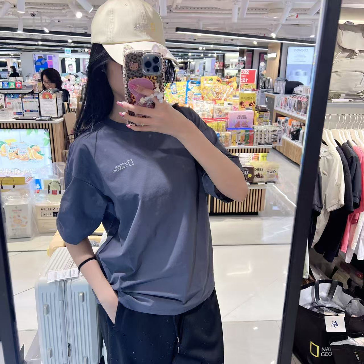 韓國 National Geographic Kraz Semi-Overfit Short Sleeve T-shirt【NG871】