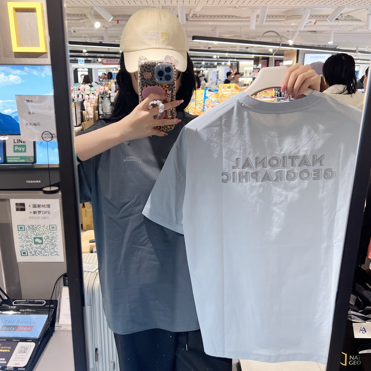 韓國 National Geographic Kraz Back Graphic Semi-Overfit Short Sleeve T-shirt【NG859】