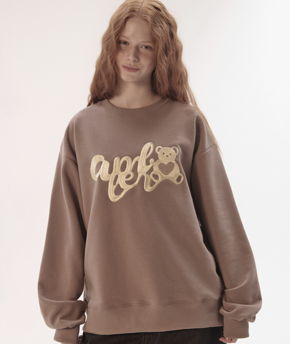 韓國 Ambler Heart Bear Sweatshirt【AR116】