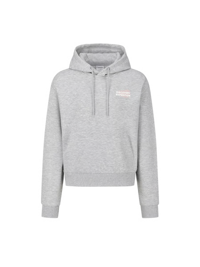 韓國 Discovery Women's Small Graphic Semi-Crop Hoodie【DY407】
