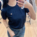 韓國 WhoAU Steve R-neck Plain Short Sleeve Sweater【WA326】