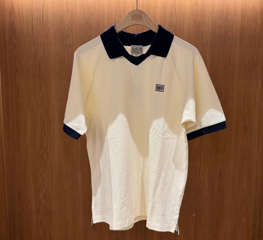 韓國 Marithe Francois Girbaud Small Classic Logo Pk Collar Point Tee【MD241】