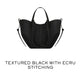 Textured Black with Ecru Stitching