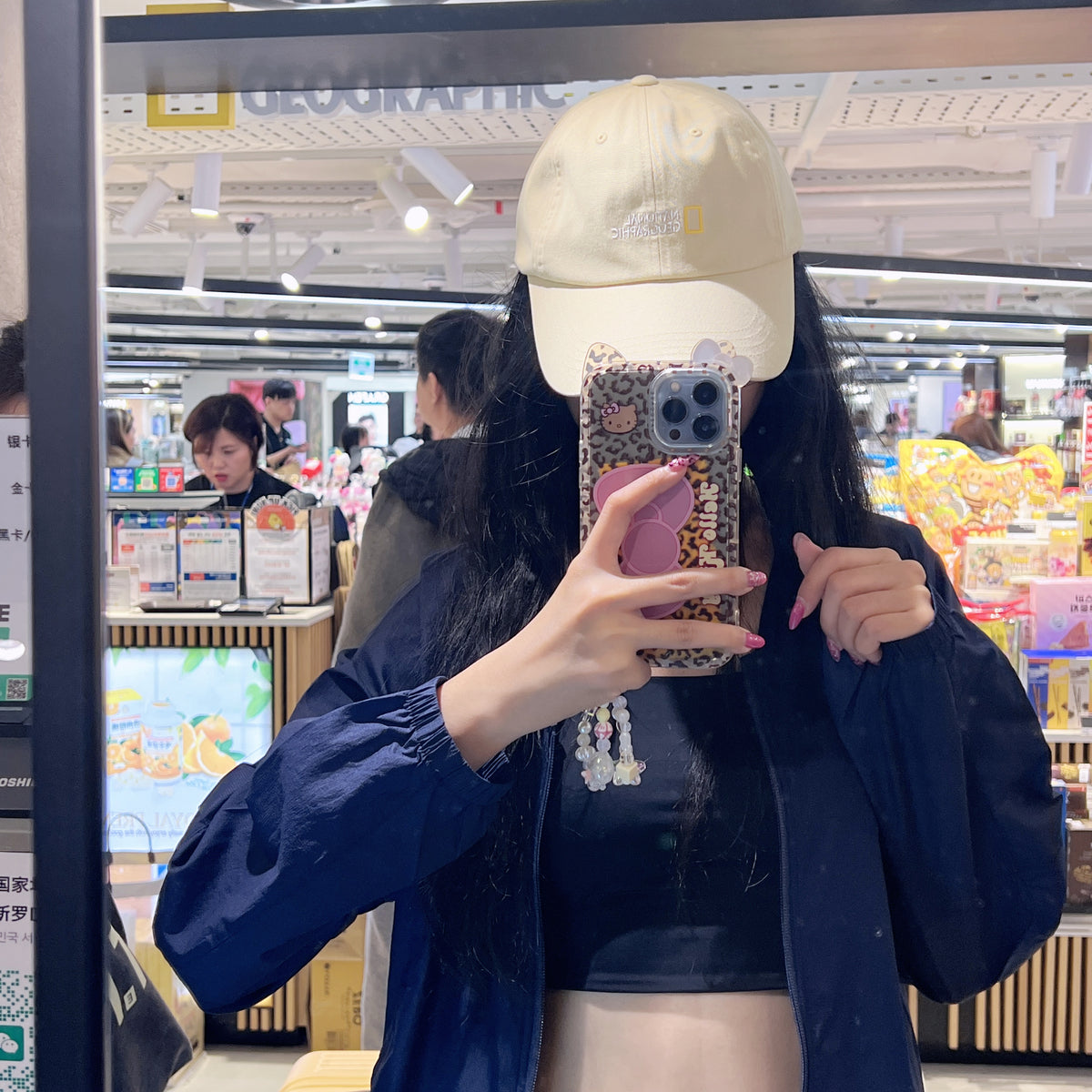 韓國 National Geographic Embroidered Small Logo Baseball Cap【NG927】