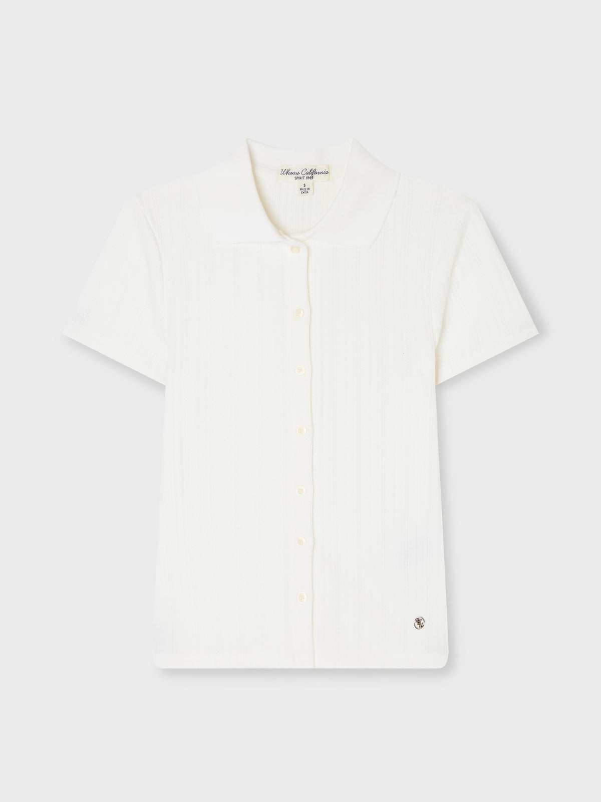韓國 WhoAU Eyelet Jacquard T-Shirt【WA356】
