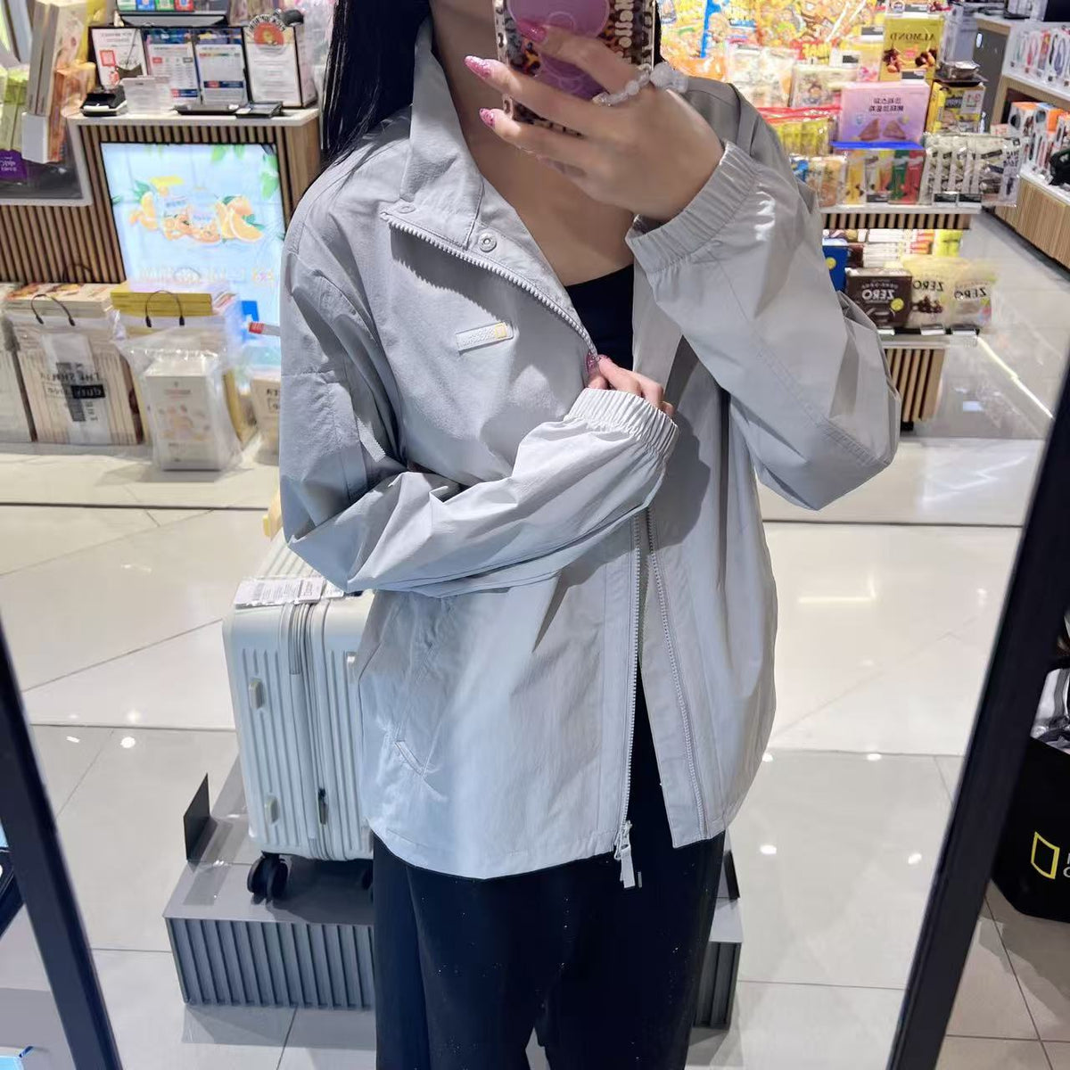 韓國 National Geographic Adeli Cooling Stretch Semi-Overfit Stand Neck Full-Zip Jumper (涼爽速乾防曬面料)【NG868】