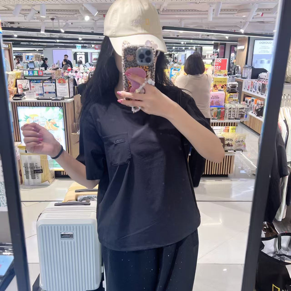 韓國 National Geographic Women's Airflow Hybrid Semi-Crop Short Sleeve T-shirt (涼爽面料)【NG874】
