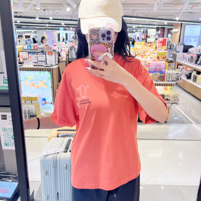 韓國 National Geographic Unisex Ratel Regen Animal Silhouette Graphic Semi-Overfit Short Sleeve T-shirt【NG863】