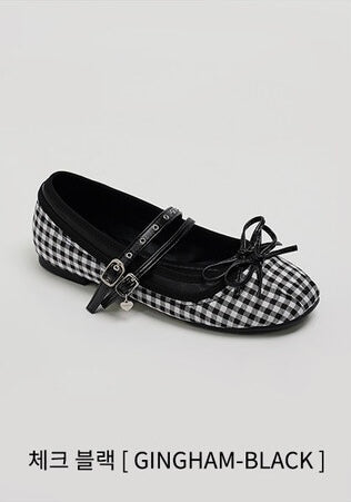 韓國 Chaakan Kitsch Ribbon Mary Jane Flats【CN056】