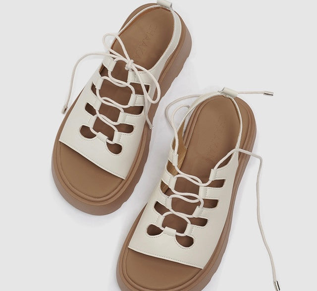 韓國 Chaakan Kaita Lace-up Platform Sandals【CN005】