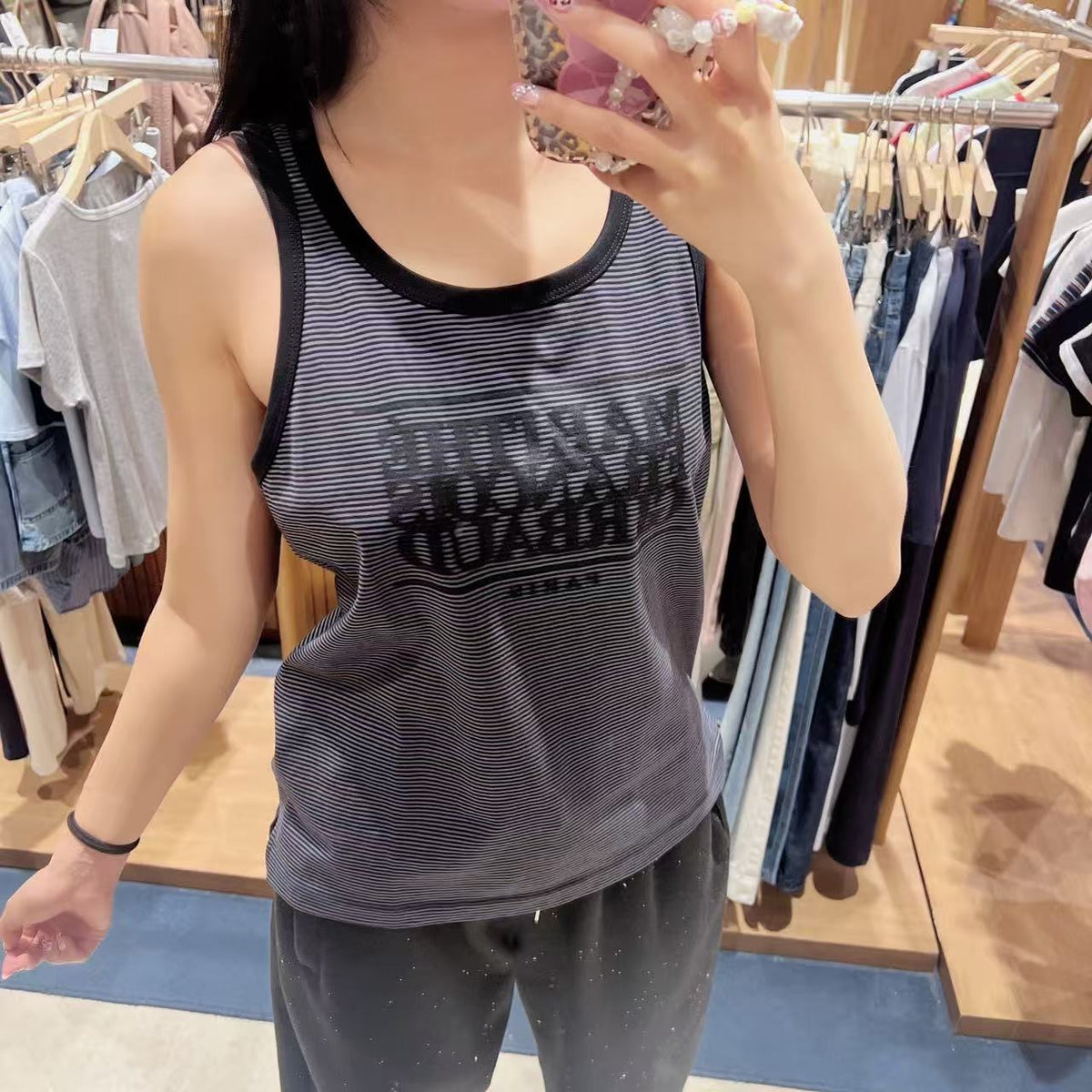 韓國 Marithe Francois Girbaud Shadow Classic Logo Sleeveless【MD316】