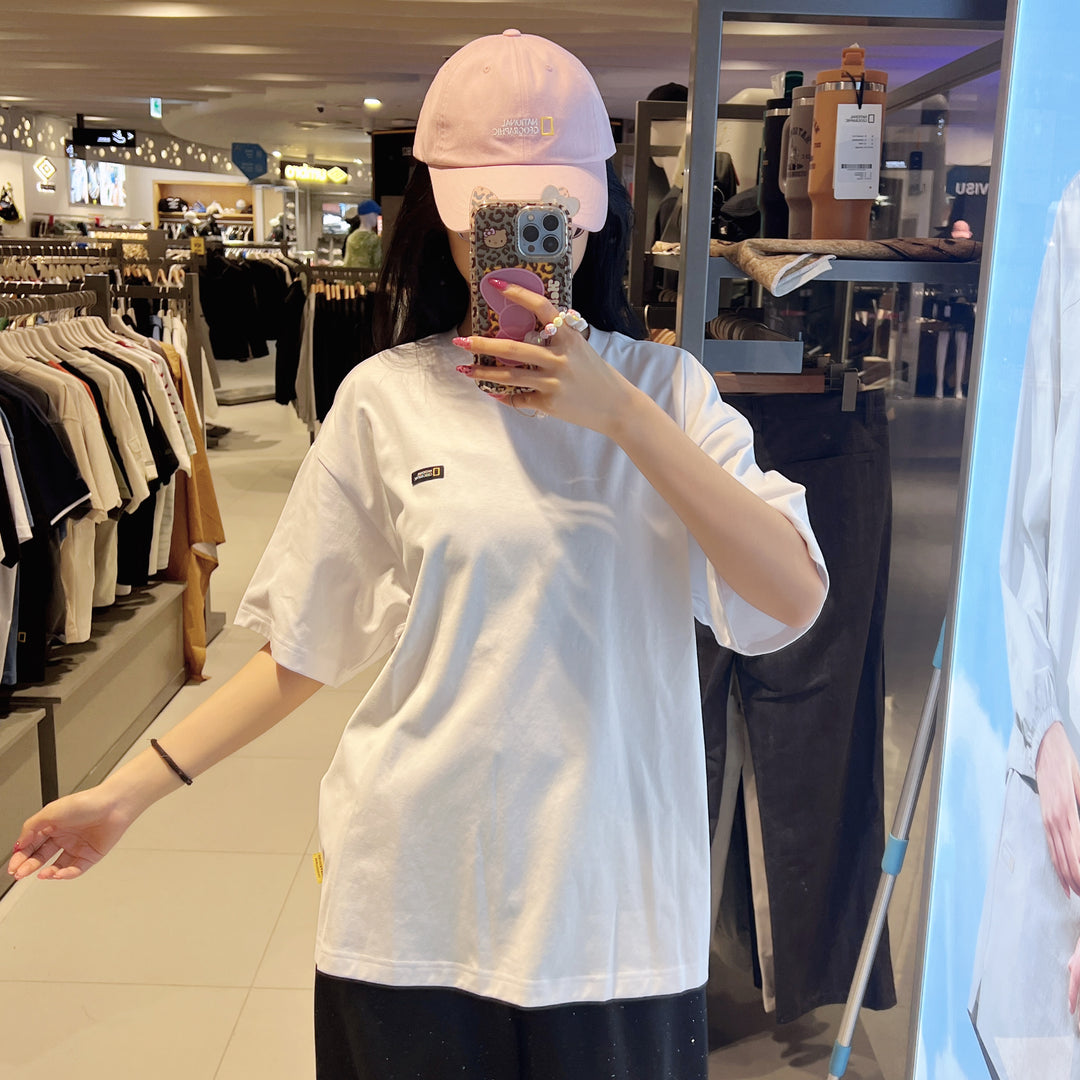 韓國 National Geographic Regen Circle Graphic Semi-Overfit Short Sleeve T-shirt【NG974】