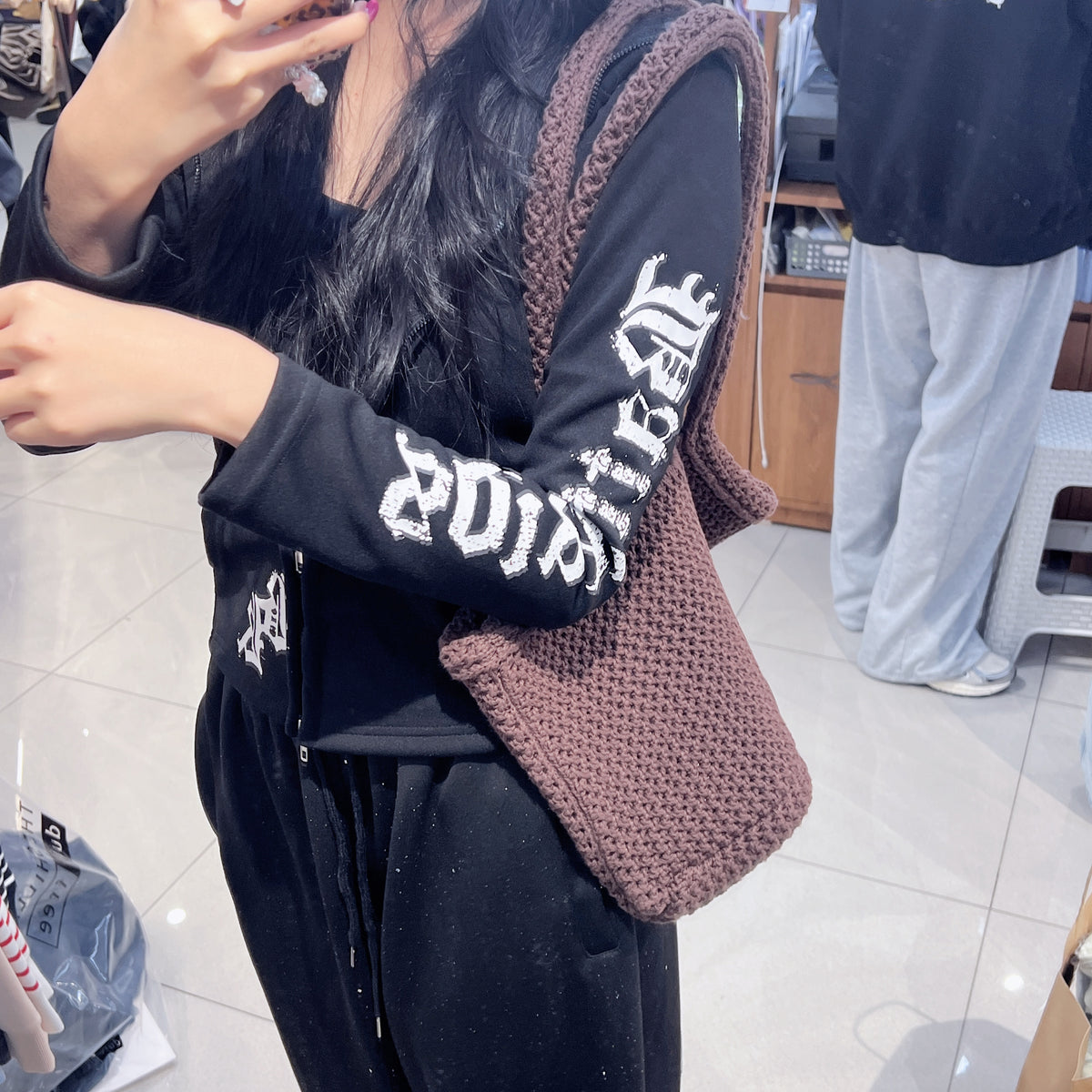 韓國 Marithe Francois Girbaud Classic Logo Net Shoulder Bag【MD276】
