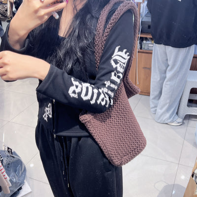 韓國 Marithe Francois Girbaud Classic Logo Net Shoulder Bag【MD276】