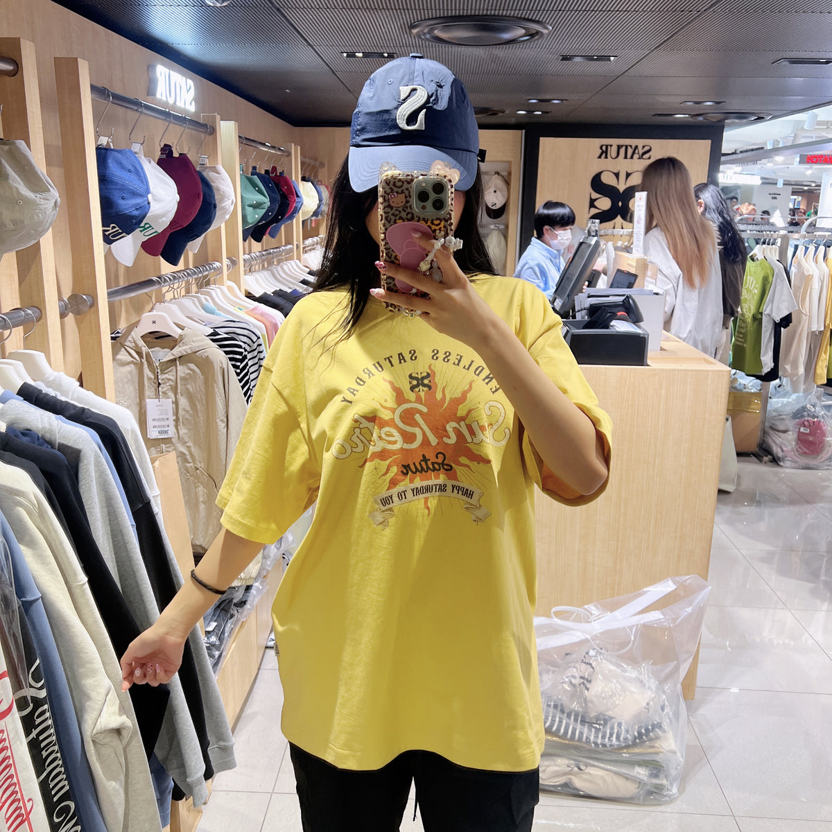 韓國 Satur New Sun Retro Graphic Short Sleeve T-shirt【SR361】