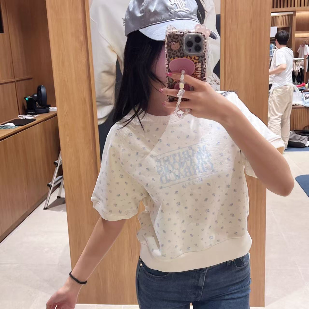 韓國 Marithe Francois Girbaud W Vintage Classic Logo Half Sweatshirt【MD207】