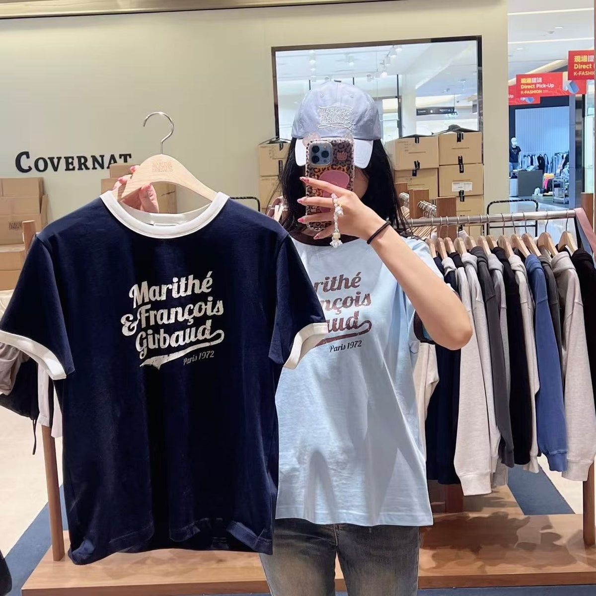 韓國 Marithe Francois Girbaud Vintage Logo Ringer Tee【MD248】