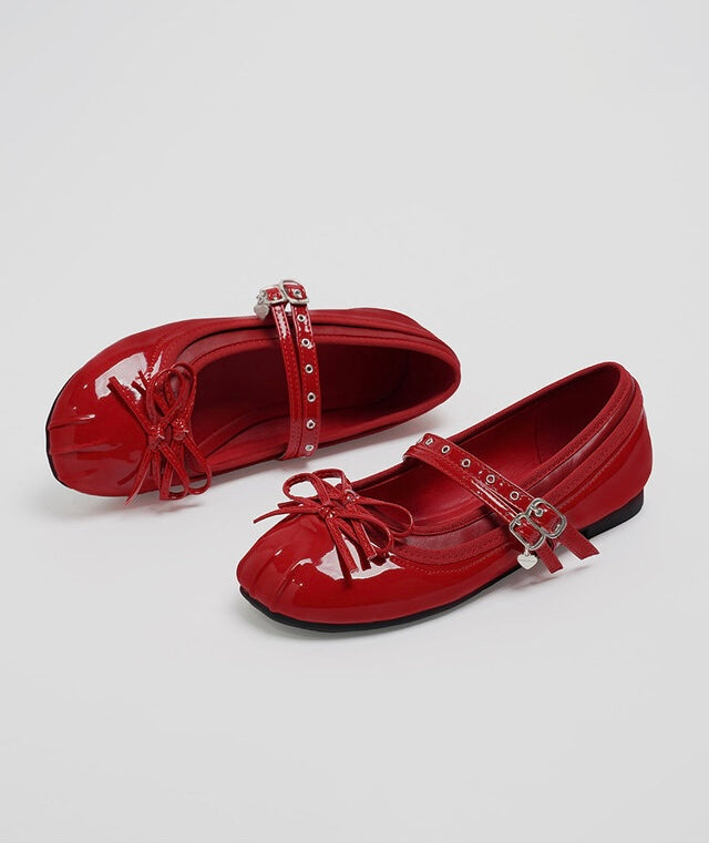 韓國 Chaakan Kitsch Ribbon Mary Jane Flats【CN056】