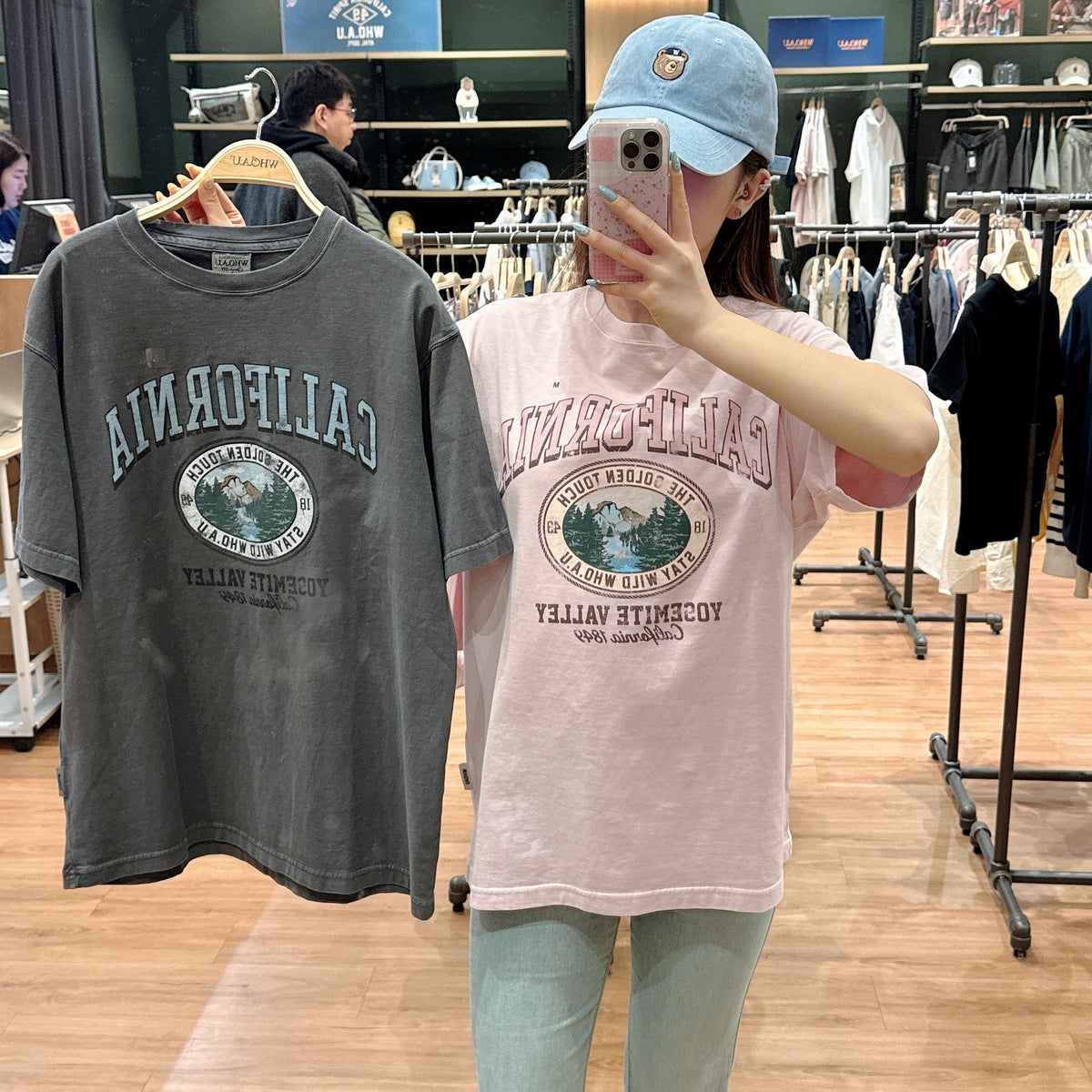 【現貨】韓國 WhoAU California Dyed Graphic T-shirt【WA143】
