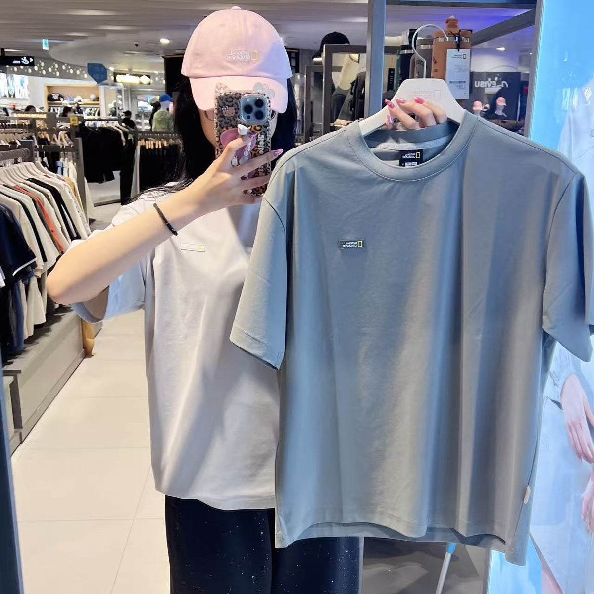 韓國 National Geographic Crow Tricot Short Sleeve T-shirt【NG976】