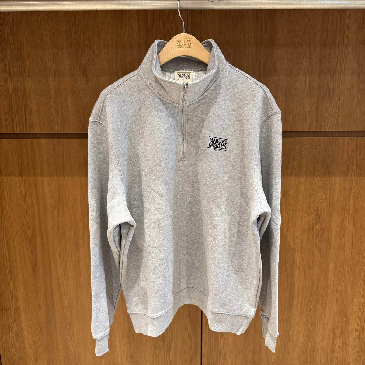 韓國 Marithe Francois Girbaud Small Classic Logo Half Zipup Sweatshirt【MD360】